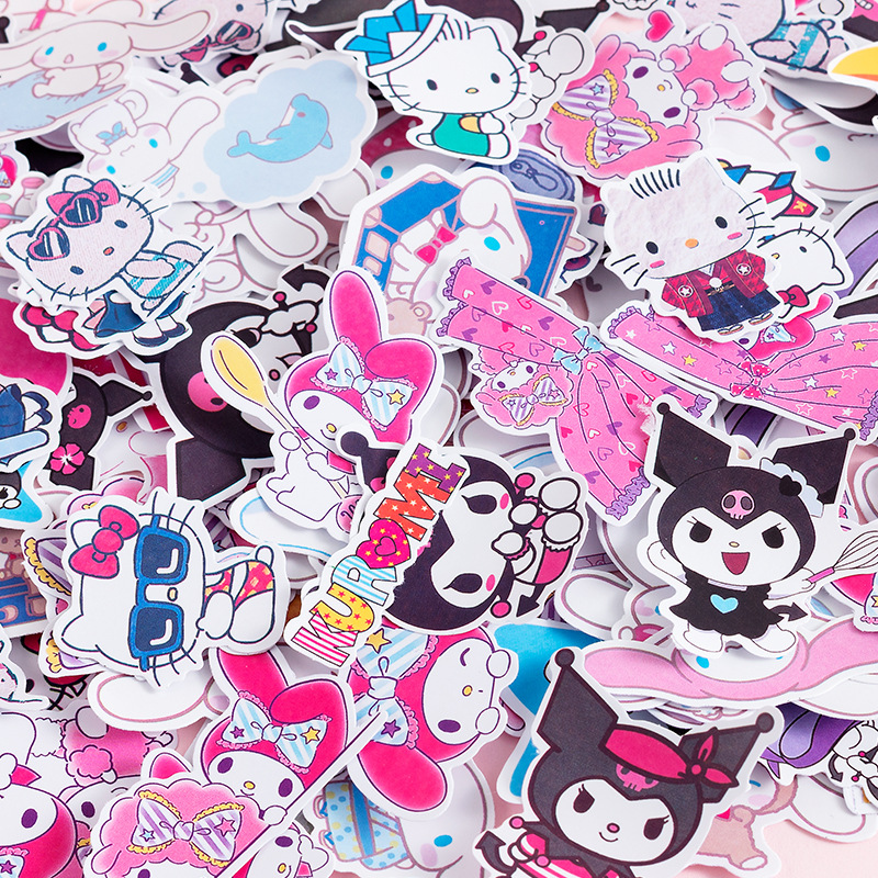 三丽鸥手账贴纸包相册装饰素材手帐贴纸包 kuromi 库洛米32枚入