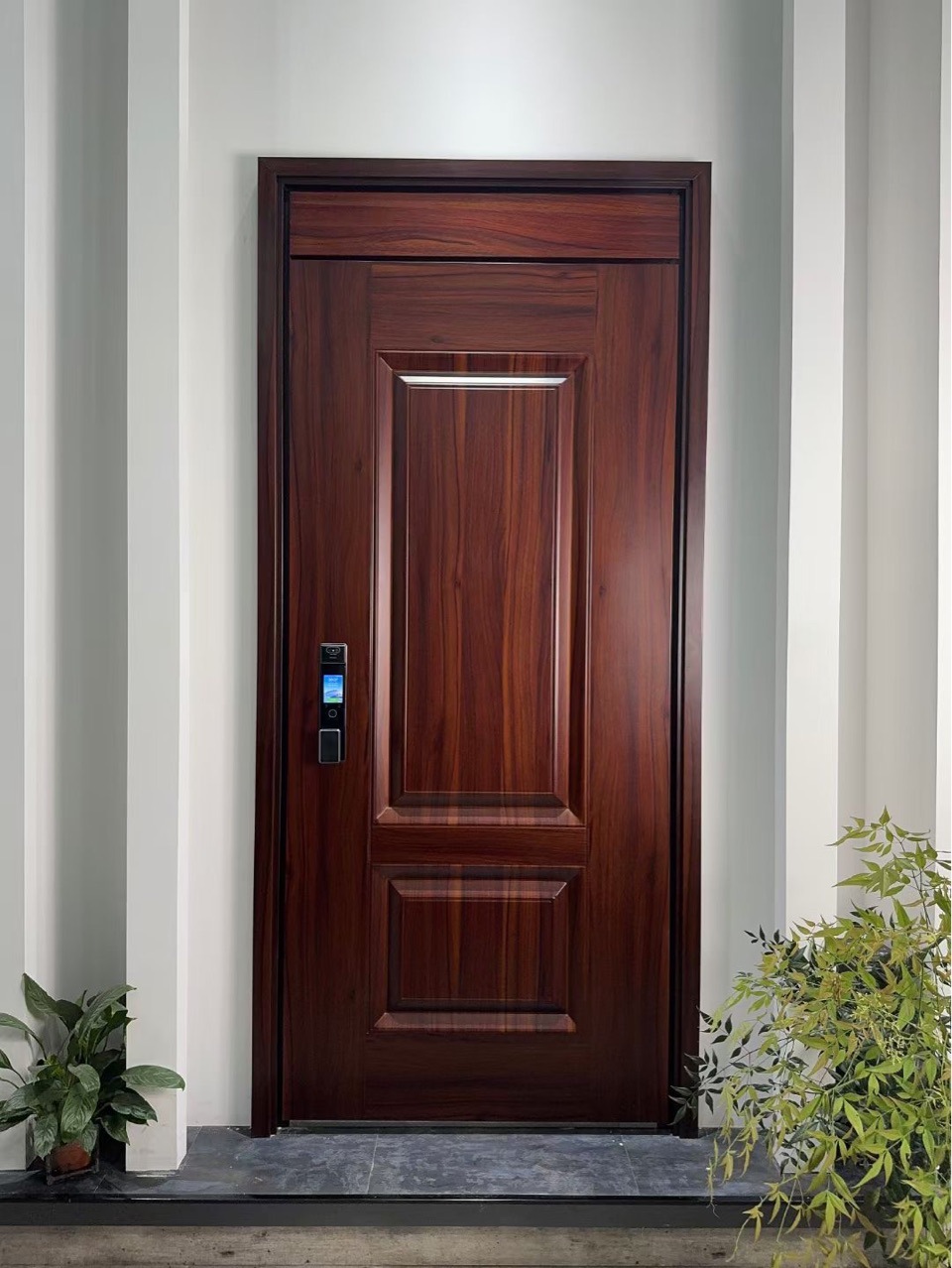 红色甲级防盗门进户门锌合金智能入户门家用现代单门子母门安全门