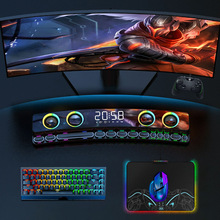机械电竞专用硬款鼠标垫镂空RGB发光15W无线充笔记本电脑炫酷手感