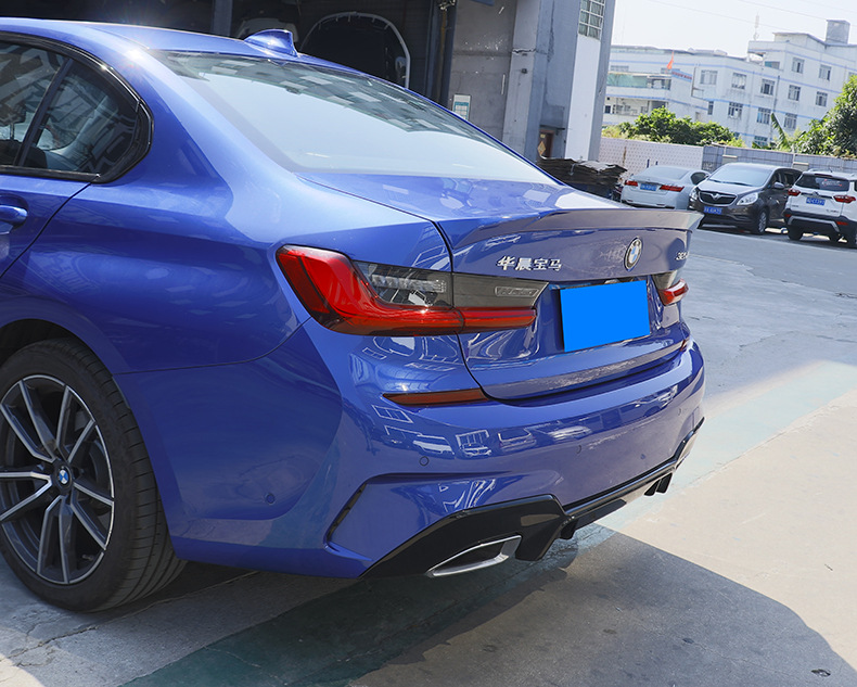 适用20-22款宝马3系尾翼改装新三系碳纤维尾翼免打孔320 325套件