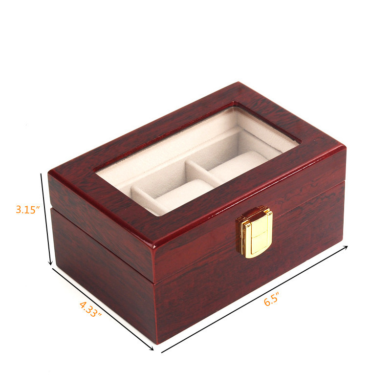 Open Window Watch Display Box Piano Paint Watch Wooden Box Men and Women Couple Lacquer Varnish Watch Storage Box