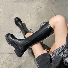 长筒靴女春春季2023新款韩版高筒靴后拉链瘦瘦靴不过膝中筒靴