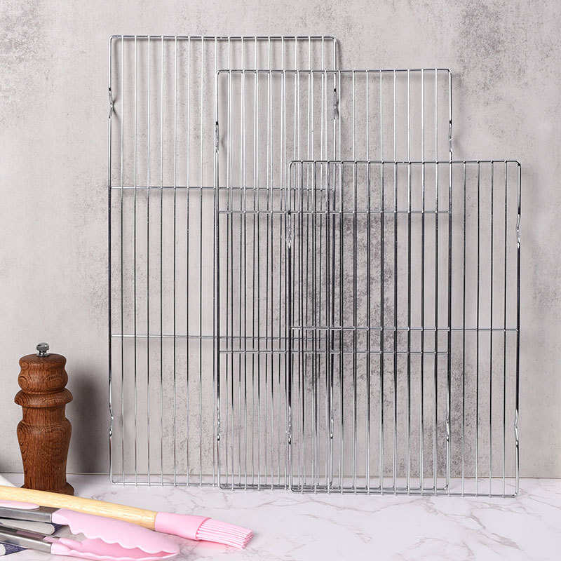 Rectangular Wire Barbecue Wire Chrome Outdoor Barbecue Grill Barbecue Net Cooling Stand Barbecue Tools Disposable Grill Net