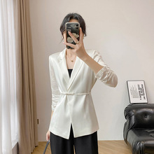 白色西装外套女高级感夏季薄款2024新款新中式国风小个子短款西服