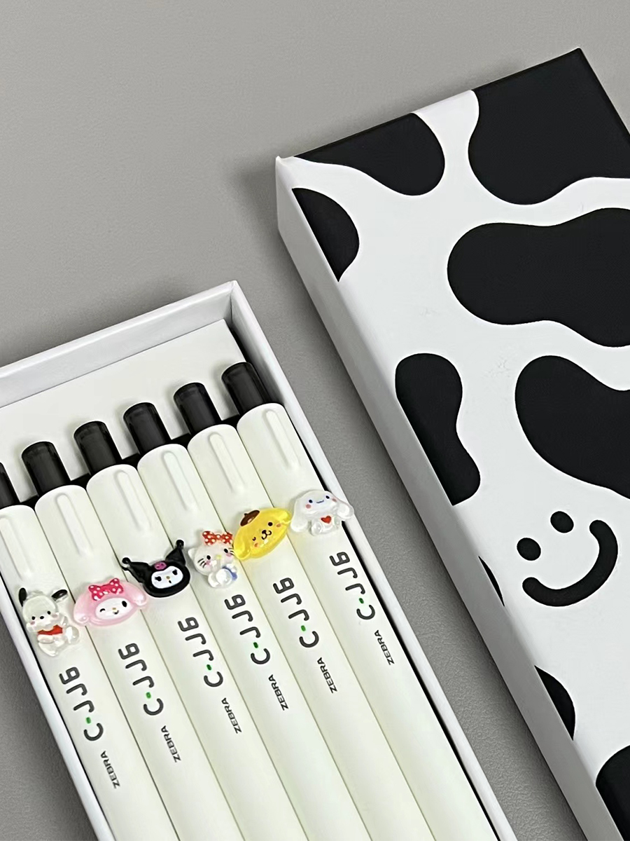 礼盒装zebra斑马中性笔jj6限定官方旗舰店三丽鸥联名款按动考试水
