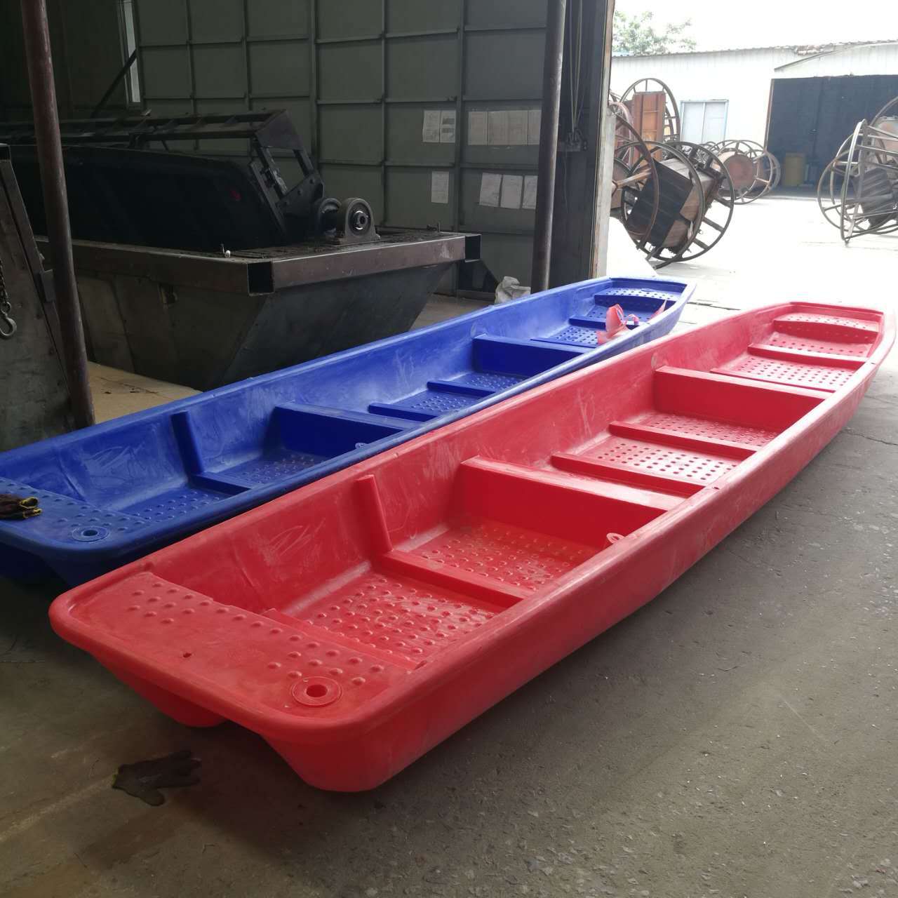 加厚结实双层塑胶捕鱼船 水库养殖喂料船 河道保洁清淤6米塑料船