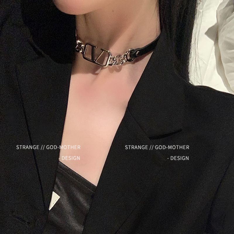 2024年新款欧美感项链女ins脖颈链轻奢小众设计感choker项圈-阿里巴巴