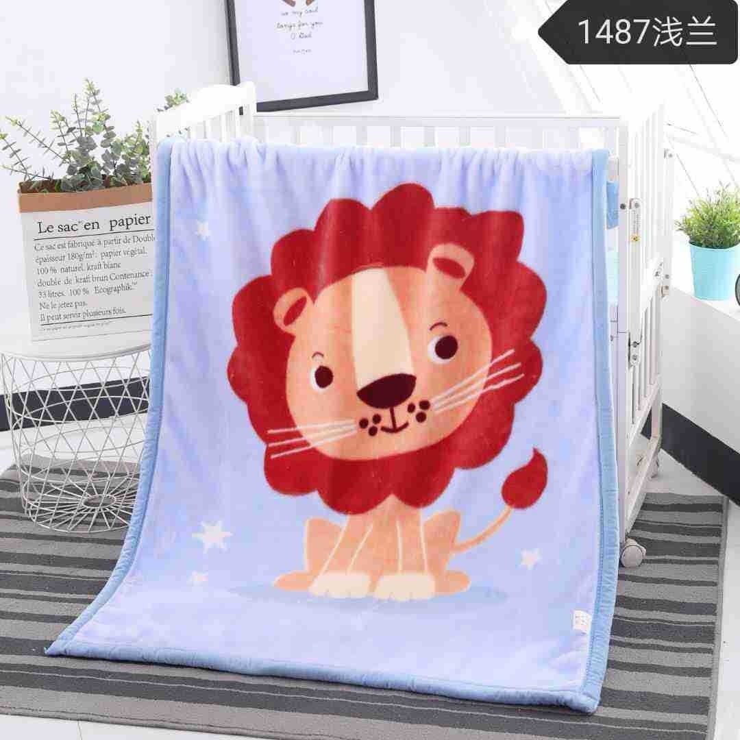 Children's Cloud Blanket Double-Layer Thickened Cartoon Children's Blanket 110*140 Right Angle Large Cartoon Babies' Woolen Blanket Wholesale