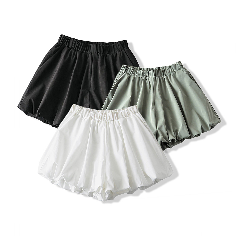 新款蓬蓬a字阔腿裤百搭宽松休闲外穿南瓜裤超显瘦高腰花苞短裤女