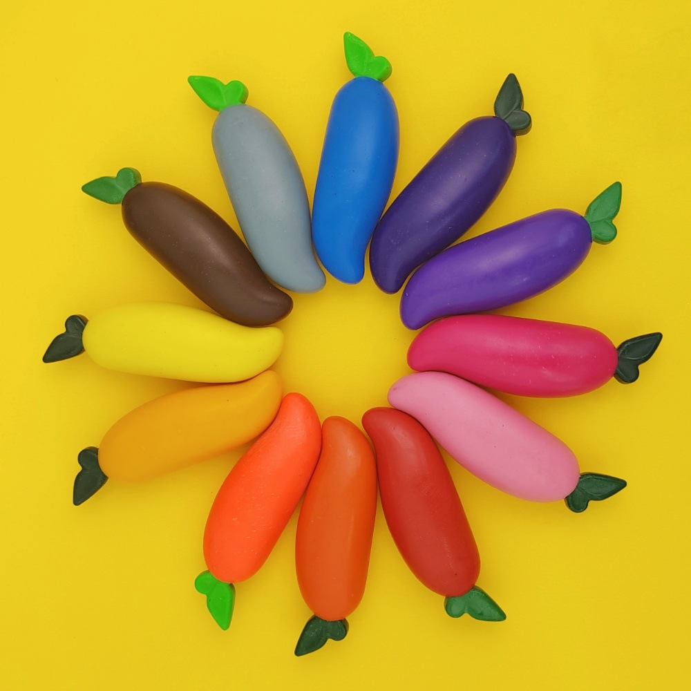 Wholesale Modeling New Plastic Crayons Erasable Hand Mango Fruit Cartoon Creative Children's Painting Supplies
