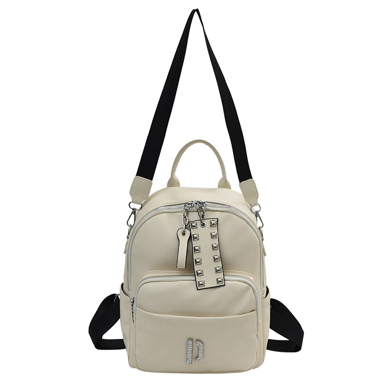 Pu Bag New Simple Trendy Fashion Commuter Backpack