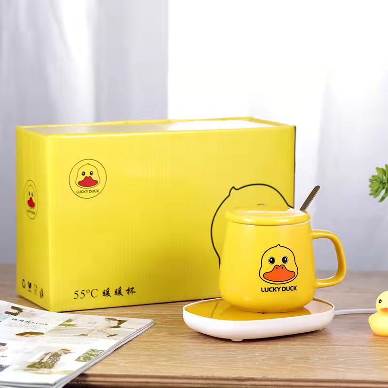 55 Degrees Warm Cup Thermal Cup Pad Small Yellow Duck Smart Constant Temperature Milk Heating Insulation Coasters Internet Celebrity Gift