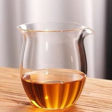 厂家分茶器茶海加厚玻璃公道杯无把水滴公杯高硼硅日式玻璃匀杯