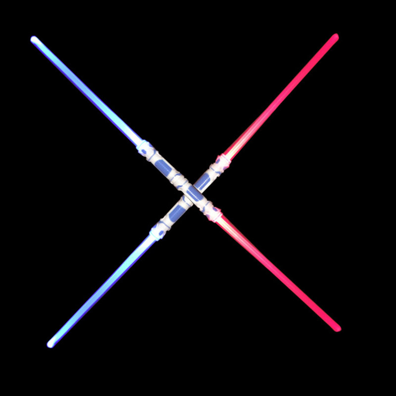 Cross-Border New Arrival Laser Sword Wholesale Stall Children's Toys Two-in-One Star Wars Light Sword Light Stick Laser Rods