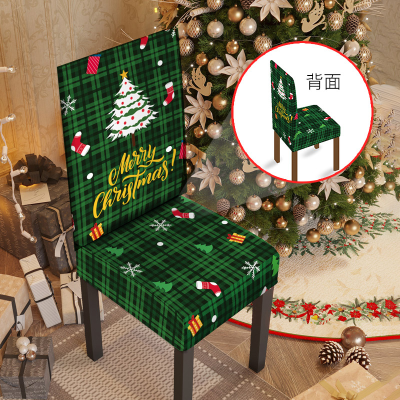 Christmas Chair Cover Chair Cover Family Integrated Chair Cover Dining Table and Hair Covers Living Room Universal Chair Cover