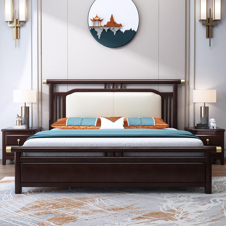 现代简约全实木床储物高箱床1.8米 1.5m双人床新中式主卧婚床轻奢