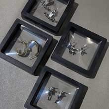 高级感网红PE悬浮盒收纳盒防氧化戒指耳环手链便携饰品盒包装代发