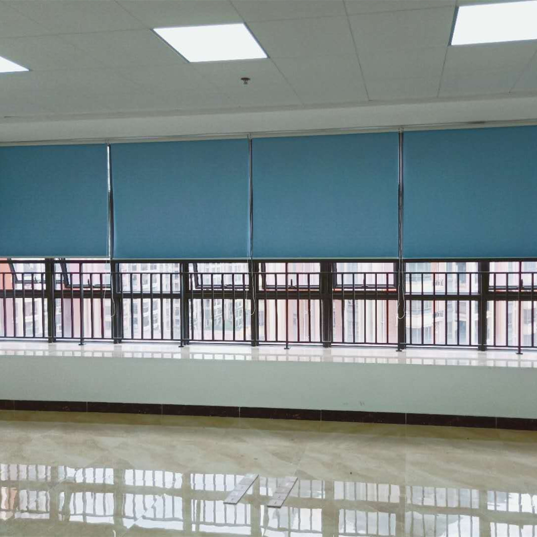 办公室车间学校宾馆商铺遮光隔热拉珠式卷帘logo定制卷帘厂家直供