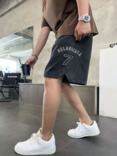 同款韩版休闲短裤男士流行水洗做旧棉质运动风夏装裤子青年新款五