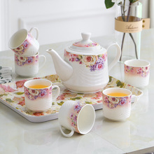 北欧式陶瓷茶杯水杯家用套装客厅杯子水具耐热茶壶冷水壶茶具套组
