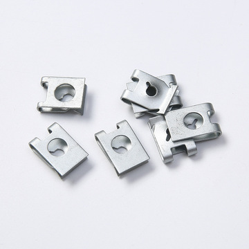 st4.8自攻夹片螺母卡片摩托电动车塑件防锈u型螺丝夹片垫片