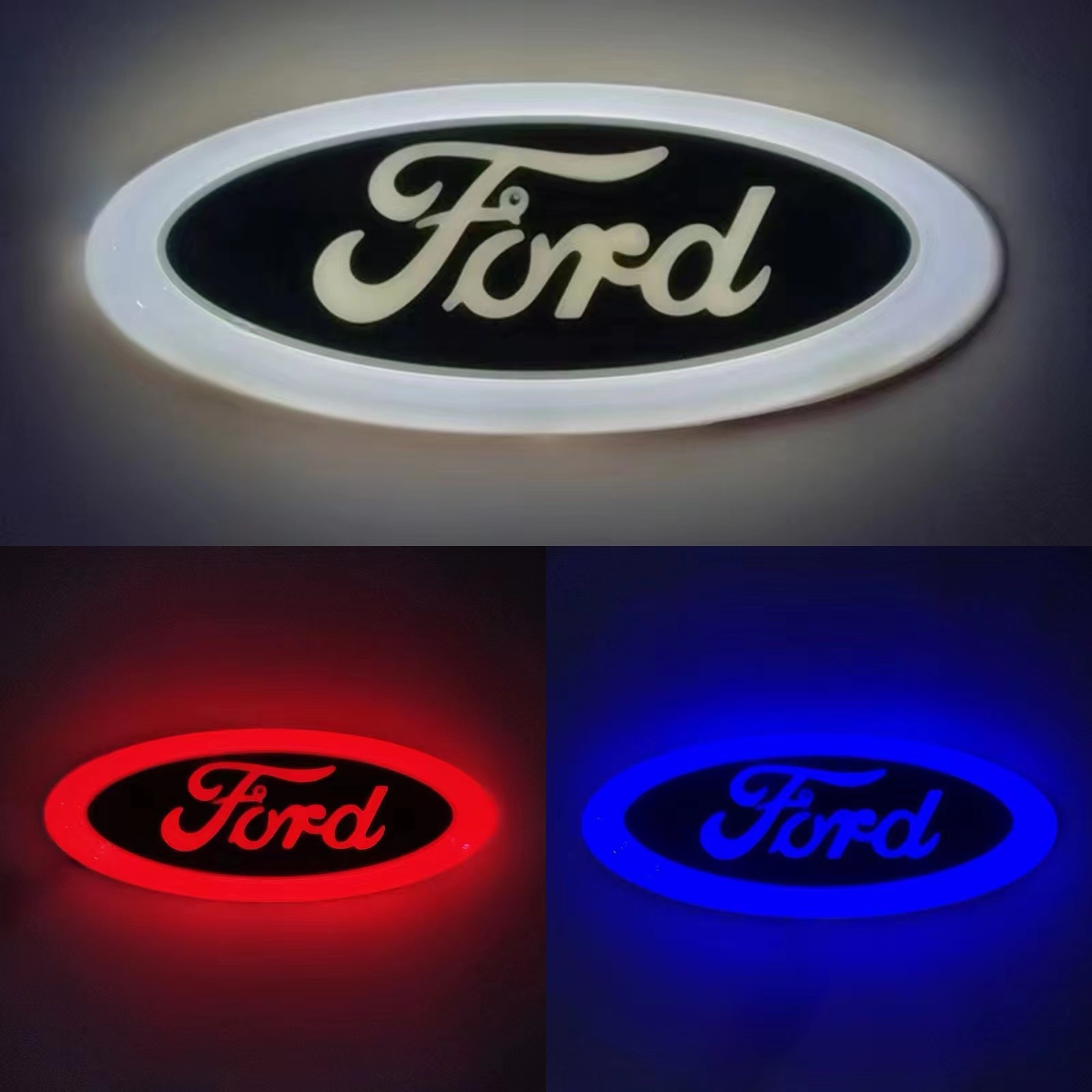 适用于福特福克斯 蒙迪欧 翼虎 车标4d发光led后尾车标灯-阿里巴巴