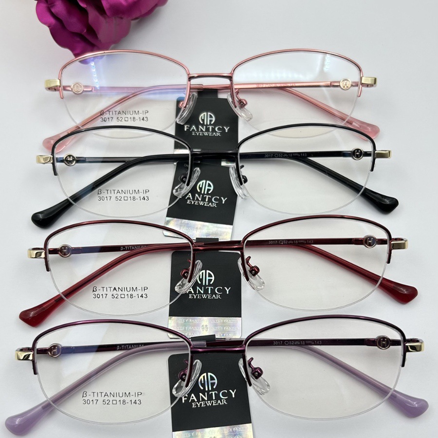 复古钛架减龄女神器半框近视镜框纯钛金丝眼镜架男高级感素颜新款