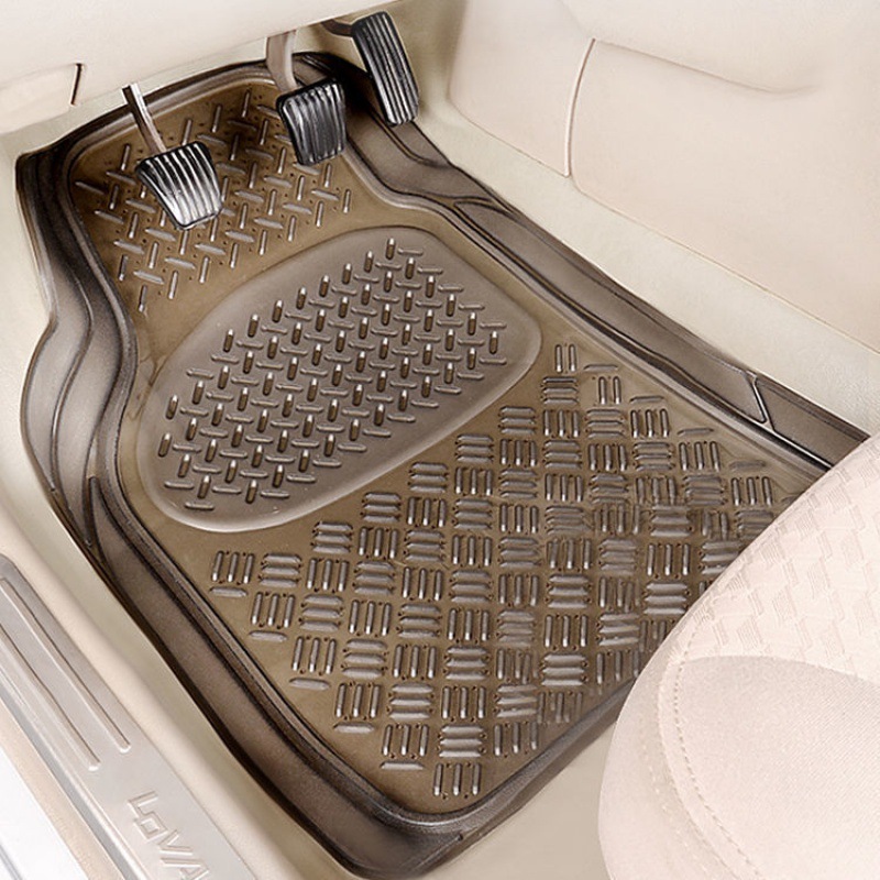 脚垫汽车脚垫加厚通用型七座防滑防冻透明塑料踏独立站亚马逊