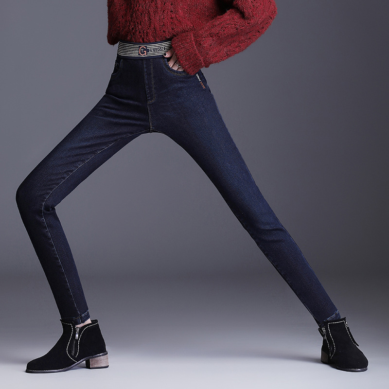 加绒加厚铅笔裤女2020新款高腰秋冬裤韩版紧身弹力修身显瘦小脚裤