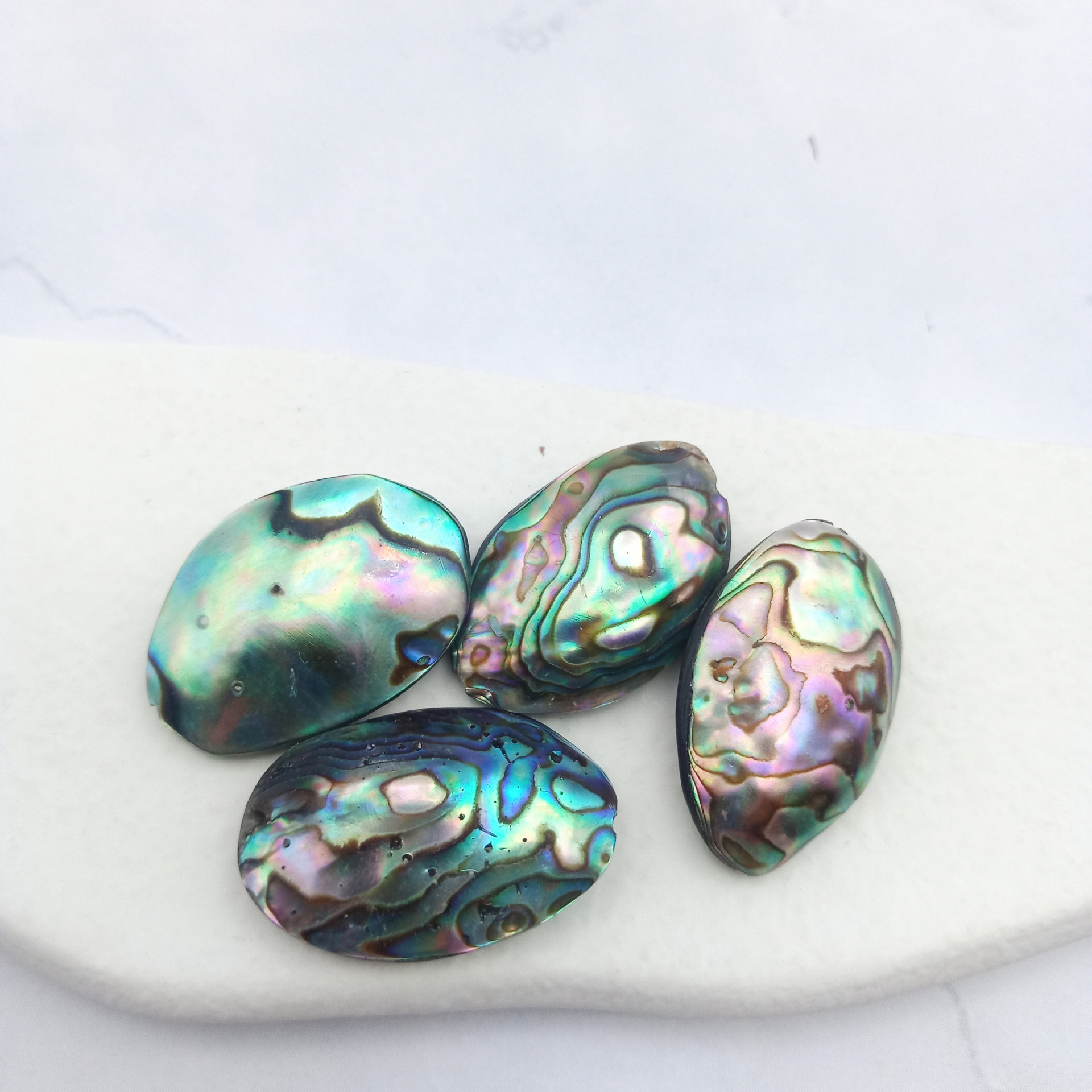 贝壳批发鲍鱼壳绿 天然贝壳diy饰品耳坠吊坠挂件彩色贝壳工艺品