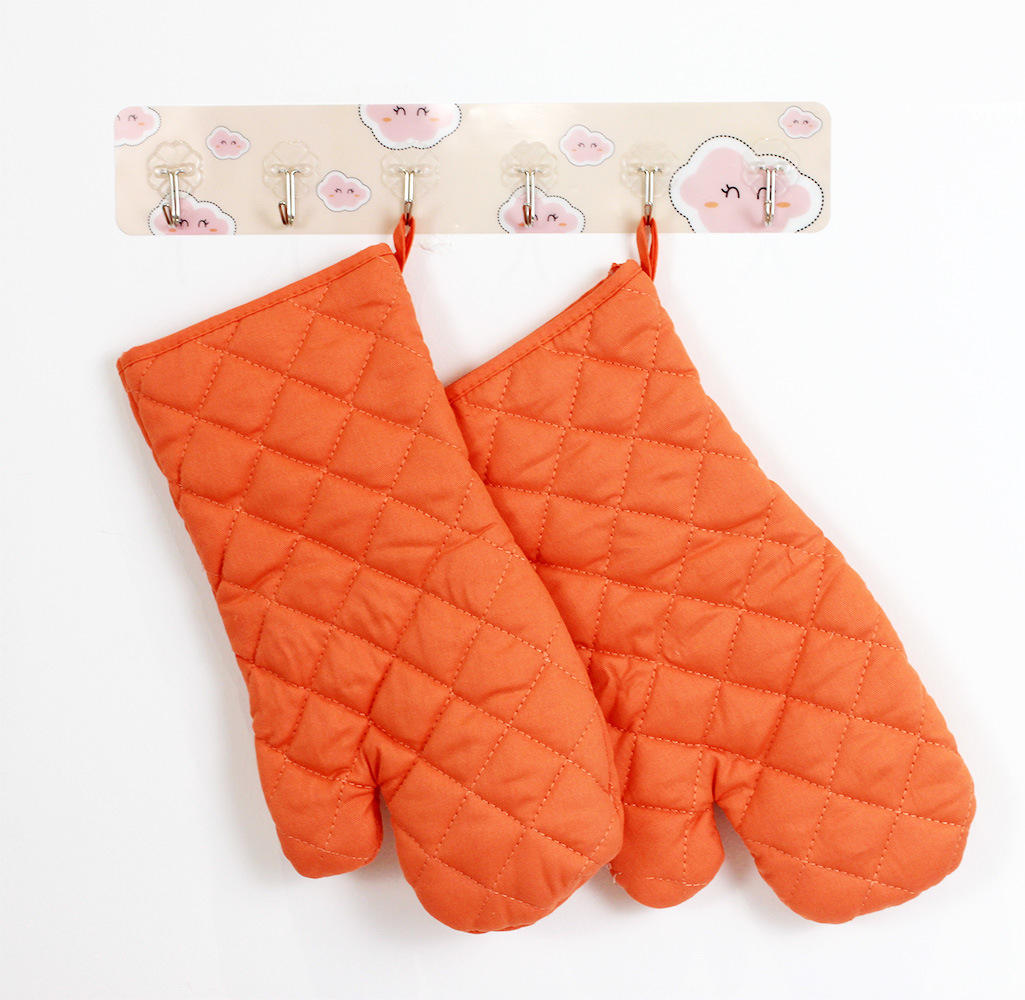 厨房防热防烫手套耐高温微波炉烤箱砂锅烘焙用加厚双层棉隔热手套