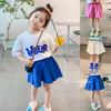 Summer wear girl new pattern Children's clothing children Korean Edition ventilation suit motion shorts Western style baby Fashionable Culottes