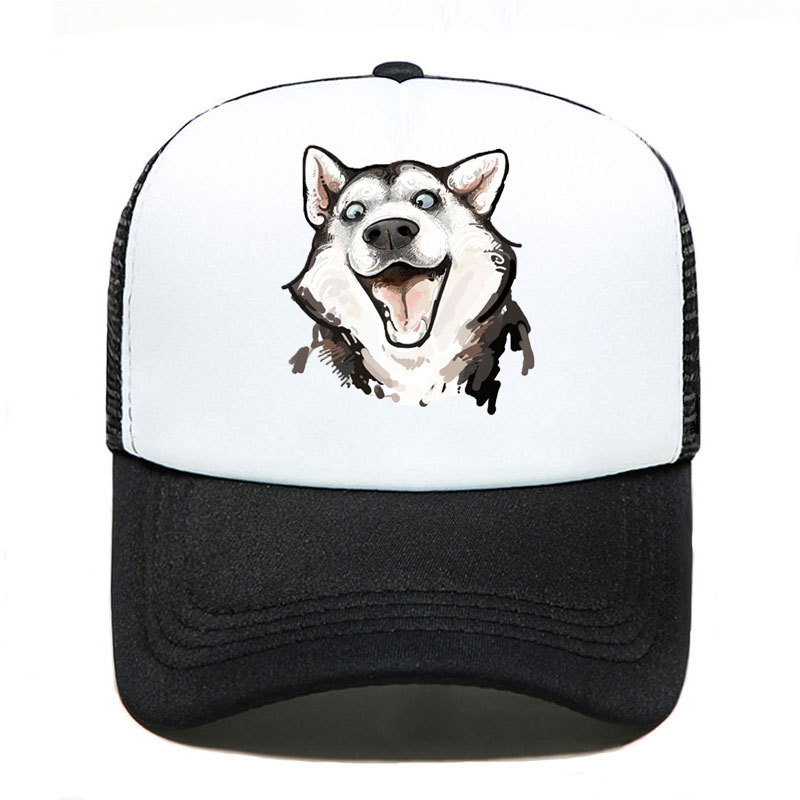 wolf trucker hats 跨境狼头网帽夏季户外遮阳鸭舌帽卡车司机帽