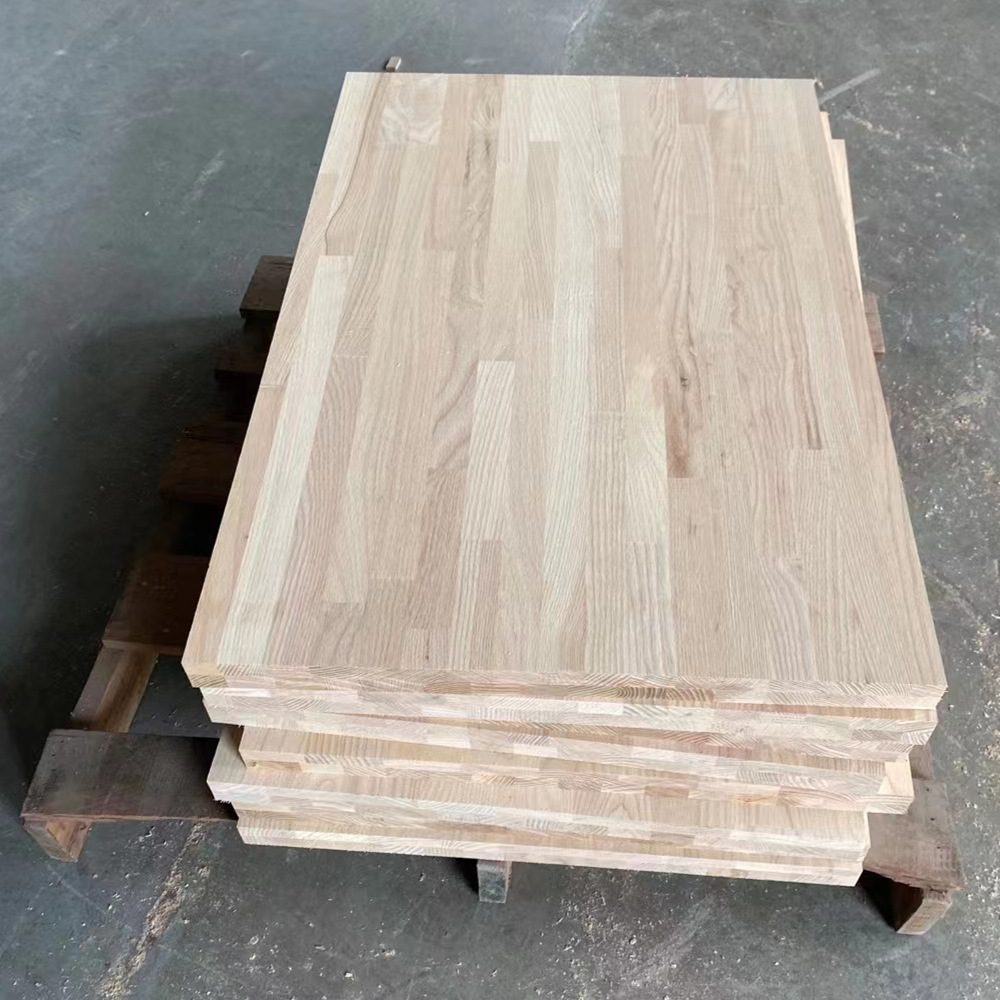 北美白蜡木指接板白蜡木实木餐桌板暗齿指接板楼梯板可按规格定制