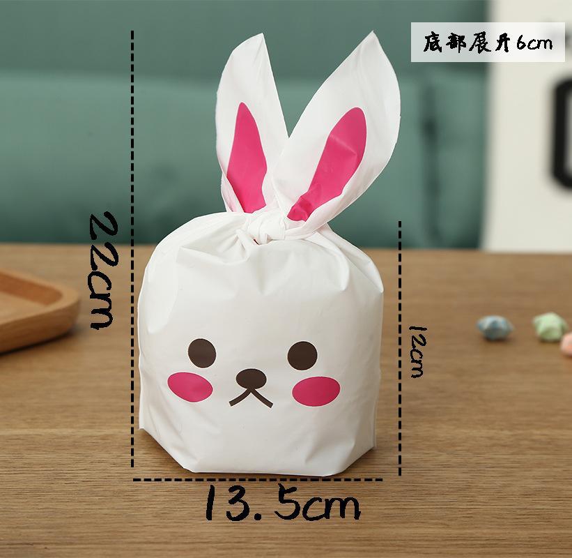 Long Ears Adorable Rabbit Korean Style Baking Biscuits Packing Bag 13.5 * 22cm about 50/Piece