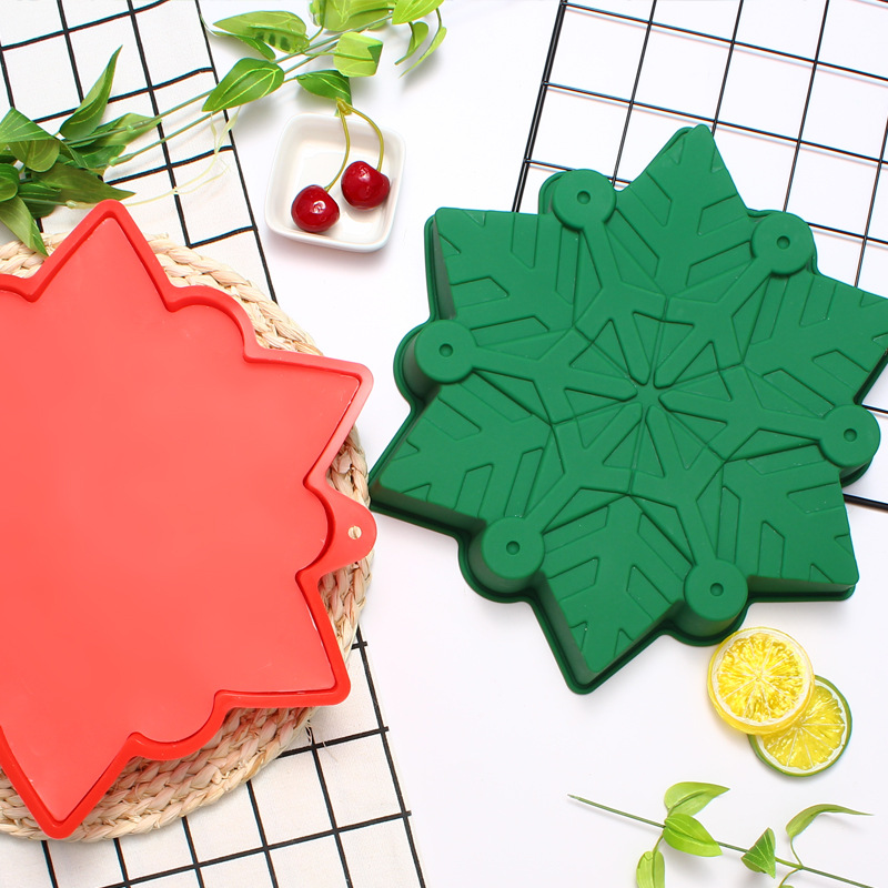 Christmas Series Silicone Snowflake Cake Mold DIY Food Grade Heatproof Baking Tools