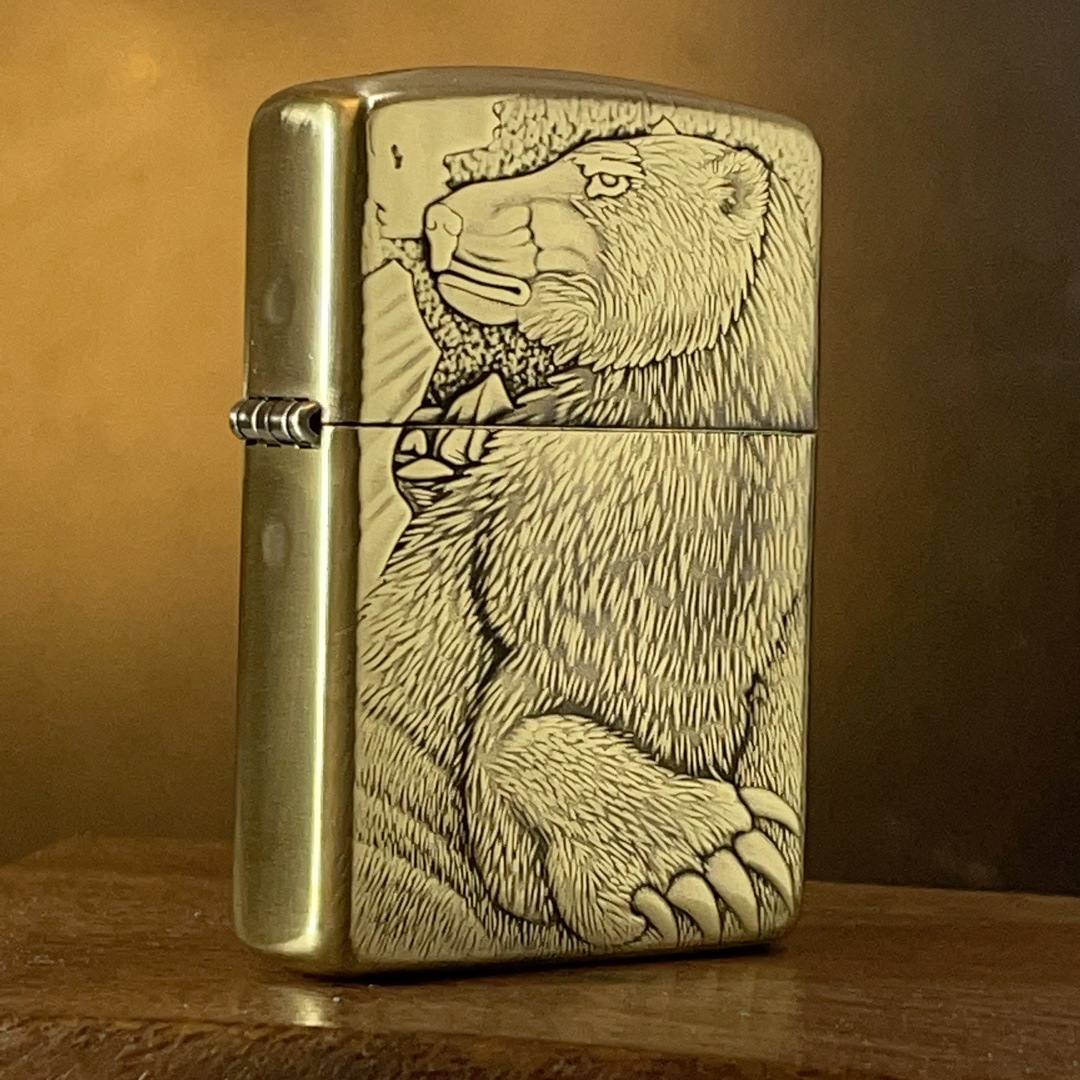 zippo打火机浮雕巴雷特棕熊-阿里巴巴