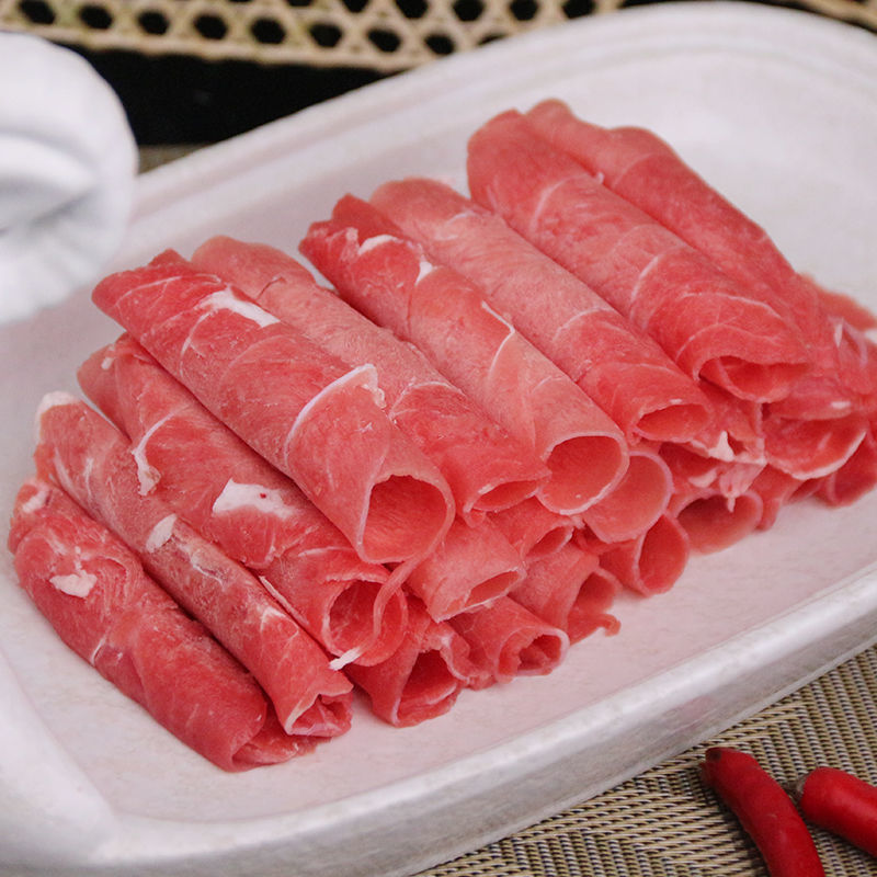 纯瘦羊肉卷斤后腿元宝肉新鲜冷冻火锅食材羔羊肉卷羊肉片肉禽类餐