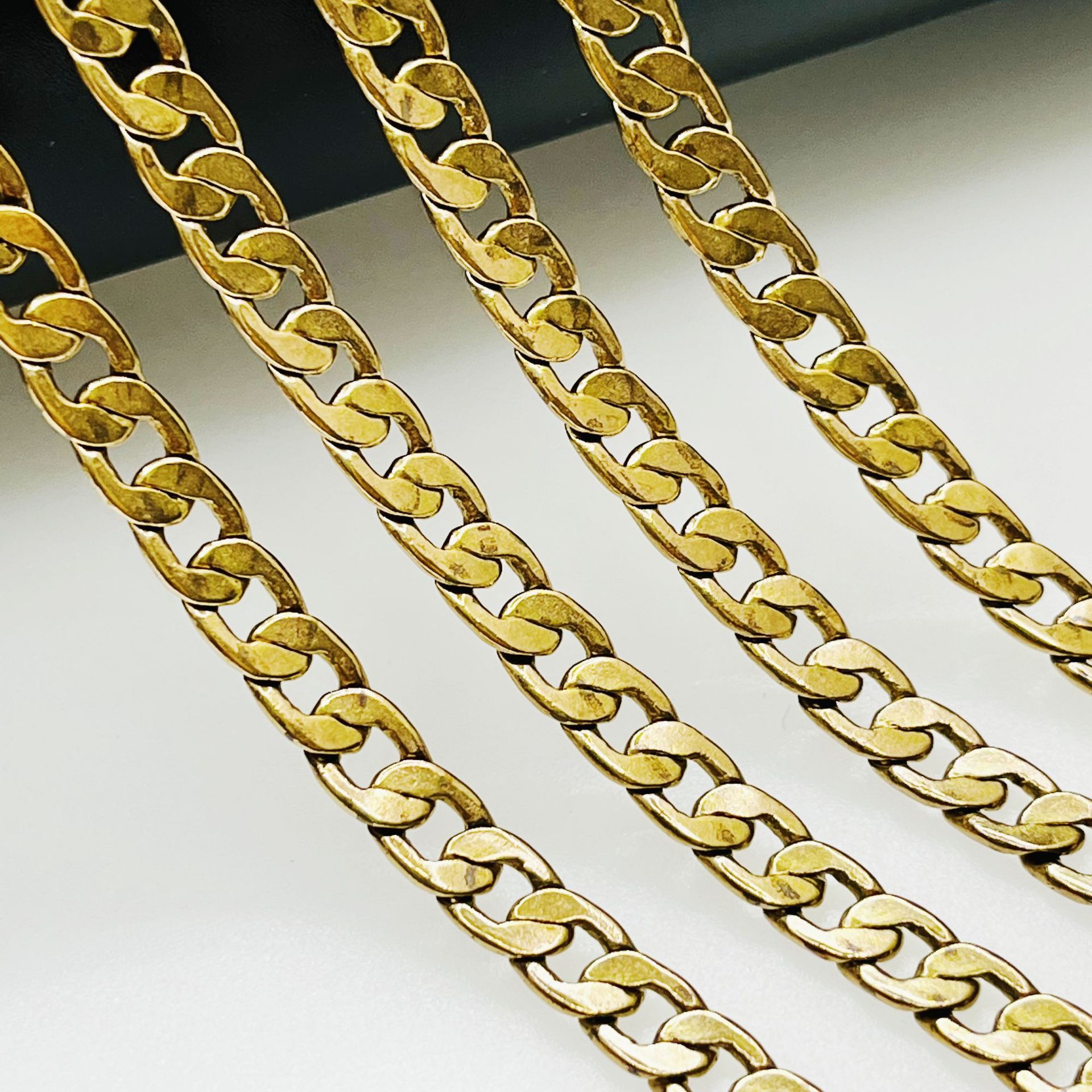 6mm宽古巴链条嘻哈风项链半成品链子铜链侧身nk铜链饰品配件链条