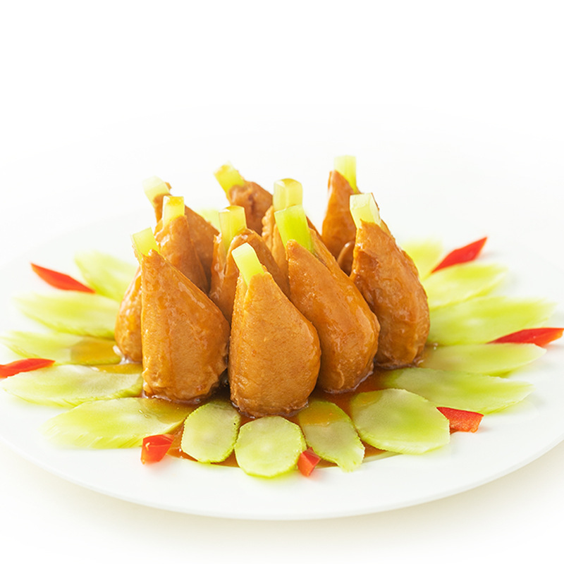 【齐善素食_素鸡腿_冷冻】齐善素食仿荤食品斋菜素肉人造肉食品