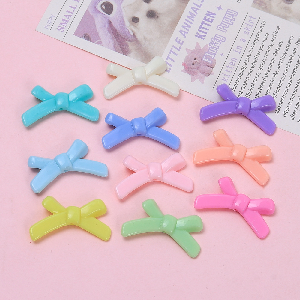 亮面彩色小领结手工diy奶油胶自制手机壳发夹饰品材料树脂配件