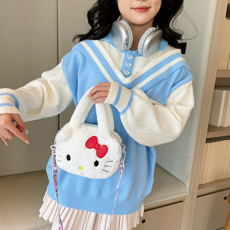 日系洛丽塔甜美可爱少女斜挎包春季新款可爱大耳朵兔子儿童毛绒包