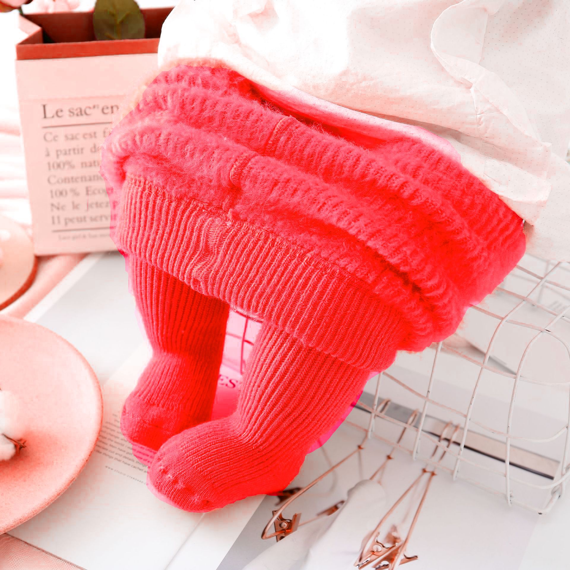 冬季新品儿童加绒加厚连裤袜宝宝拉绒加厚连裤袜打底裤子毛线保暖