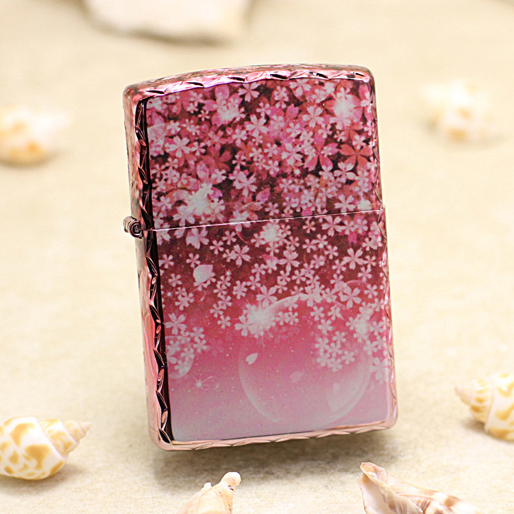 zippo打火机205-dd-z1574浪漫樱花(镀银)花草树木植物系列