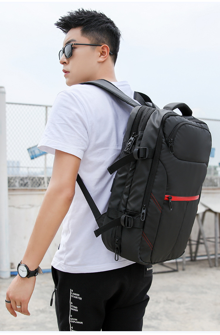 防水男士运动背包批发定制logo商务usb双肩电脑包多功能学生书包