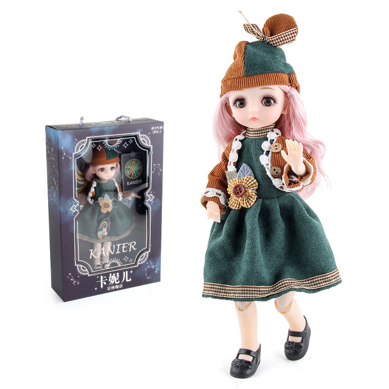 十二星座搪胶洋娃娃公主女孩玩具13关节换装摩羯座娃娃大号礼盒装