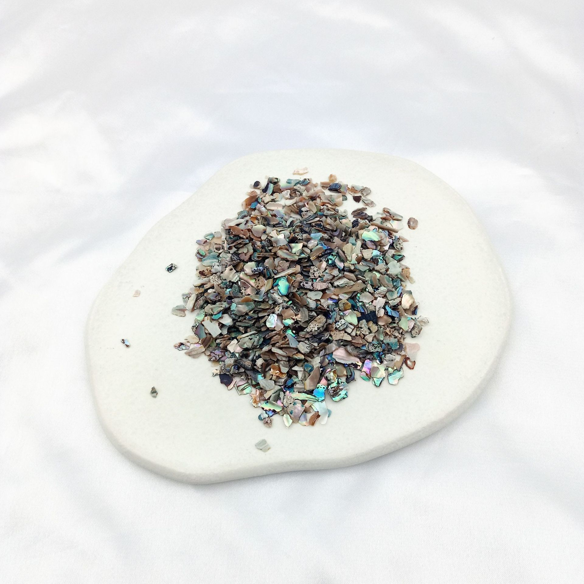 美甲贝壳片彩色鲍鱼壳碎片 网红乳白色不规则日系指甲装饰贝壳片