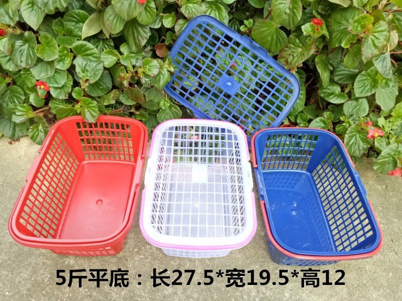批发5斤杨梅草莓蓝塑料采摘水果篮手提筐桑甚樱桃枇杷一次性蔬菜