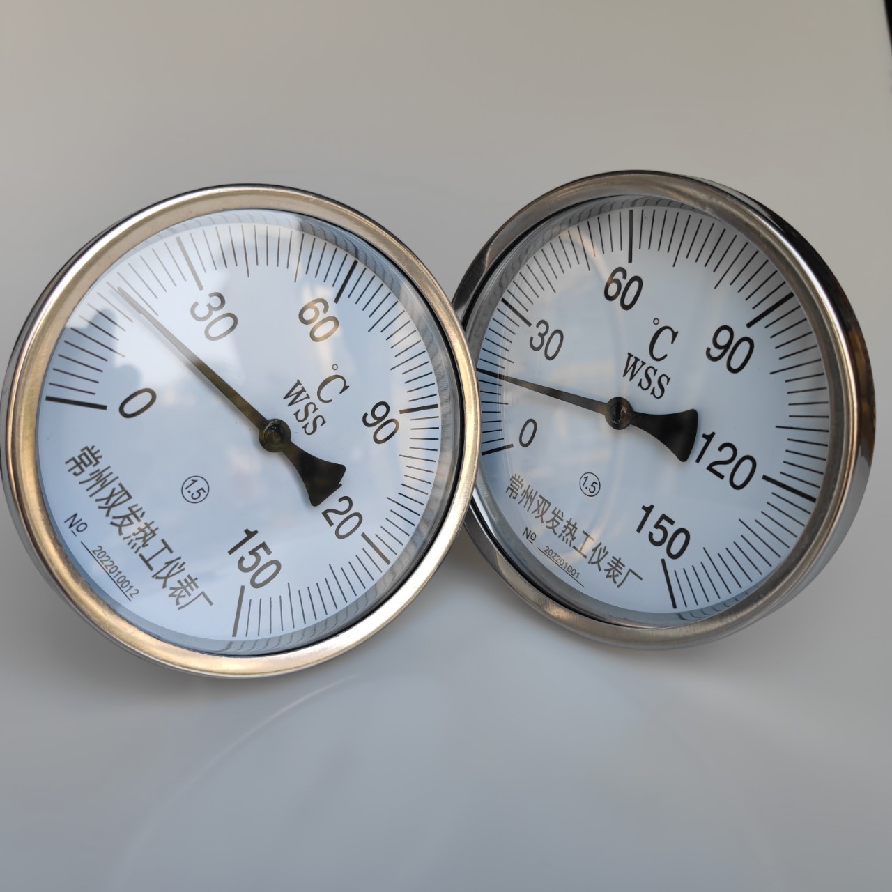 径向型双金属温度计工业wss311/411/511温度表测温锅炉管道不锈钢