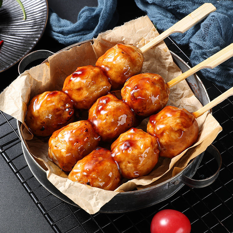 照烧脆骨丸烧鸡肉串丸子日式炭烤鸡腿肉串罗森711便利店同款270g